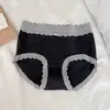 10A ropa interior de algodón antibacteriano para dama encaje entrepierna de algodón alargada cintura algodón cómodo calzones de algodón clase a para mujer