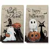 Venta Caliente Transfronteriza Halloween Cocina Plato Deseo Toalla Atmósfera Festiva Decorativa Regalo Toalla Mesa de Comedor Toalla Absorbente Venta al por Mayor