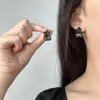 Pendientes de Moda Distintivos de Flor Estilo Hong Kong 2024 Pasador de Plata 925 Pendientes para Mujer Pendientes de Lujo Ligero con Sentido de Diseño de Nicho
