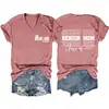 Mamá mayor mayor Amazon eBay Estación Independiente Verano Nuevo Moda Femenina Camiseta de Manga Corta con Cuello en V