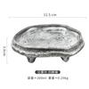 Plato Pequeño Cerámico Estilo Japonés con Pie Alto, Plato para Bocadillos, Plato Creativo de Forma Irregular, Bol Pequeño para Postre, Plato para Bocadillos de Té, Plato para Salsa de Hot Pot
