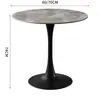Mesa redonda pequeña de losa de roca de lujo ligero, adecuada para apartamentos pequeños, mesa de comedor, mesa en forma de tulipán para uso doméstico, balcón, dormitorio, mesa auxiliar, mesa redonda