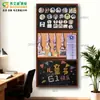 Pizarra Magnética Xiuaidi Tres en Uno de Corcho con Pizarra Negra, Tablero de Exhibición Creativo para Montar en la Pared para Imanes de Refrigerador Transfronterizos de Amazon