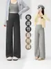 Pantalones de maternidad 2026 modelo nuevo, adecuados para usar en exteriores, no aprietan el vientre, para principios, mediados y finales del embarazo, pantalones largos de pierna ancha para mujeres petite, para primavera y otoño