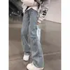 Jeans retro acampanados de corte slim en color azul para hombre, estilo grueso, otoño/invierno, pantalones de estilo American high-street, corte angulado, pantalones de trabajo curvos