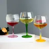 Copa de Cristal Personalizada por el Fabricante, Jarra de Cerveza Alta, Copa de Vino de Fondo Redondo, Copa Burdeos de Panza Grande, Patrón Personalizable
