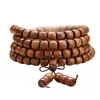 Pulseira de Contas de Oração de Sândalo Verde e Madeira de Agarwood Vietnamita, Multi-Círculos Preciosos para Homens e Mulheres, Contas de Oração em Formato de Barril, Joias Colecionáveis no Atacado