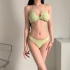 Traje de baño de estilo japonés y coreano para mujer, bikini de tres piezas dividido, viento puro, nuevo verano 2023, falda de playa sexy al por mayor