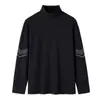 Blusas de Veludo Dupla Face Outono e Inverno Gola Alta Meia Masculinas e Femininas Negócios Slim Camada Base Interna Quente Camiseta Masculina de Manga Longa