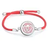 Cuerda Roja Moda Sencilla Difusor de Aceites Esenciales Aromaterapia Caja Pequeña Pulsera Redonda Accesorios de Joyería Caja de Fragancia Decoraciones