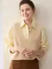 Outono 2026 Novo Colete Seamless de Peça Única em Cashmere Puro Colete de Tricô Sem Mangas Outono/Inverno Colete Sem Mangas com Decote V Grande para Camadas