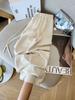 Pantalones de Pierna Ancha de Algodón Tiansi Plisado con Textura para Mujer Primavera y Verano Sueltos Drapeado de Alto Nivel Rectos Casuales