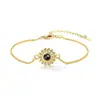 Nueva Cadena de Caja Ajuste de Empuje y Tirón Pulsera de Proyección HD de Girasol Moda para Mujer Pulsera de Diseño de Nicho Versátil
