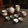 Conjunto de Chá Cerâmico Cinco Fornos Famosos Caixa de Presente para Casa e Escritório, Conjunto Completo de Chá Kung Fu, Item de Lembrança e Presente