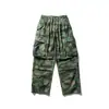 Pantalones cargo de camuflaje de estilo americano Black Fleet, marca moderna, resistentes, multibolsillos, pantalones largos rectos holgados para exteriores, pantalones casuales para parejas