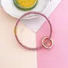 Pulsera Creativa Ins Pegamento Suave Color Transparente Diamante Llavero Anillo de Pegamento Suave Ecológico Llavero Colgante Regalo para Pareja