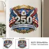 Pegatinas para Ventana del Día de la Independencia al por Mayor EE. UU. 250 Aniversario Águila Calva Estrellas y Franjas Decoración de Atmósfera para Eventos Festivos Pegatinas Electroestáticas