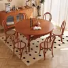 Mesa de comedor extensible estilo vintage, modelo nuevo con un toque de lujo ligero y sensación de alta gama, adecuada para casas pequeñas, moderna, giratoria, plegable y convertible en mesa redonda