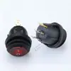 Interruptor Oscilante KCD1 Círculo Completo Unido com Luz Forma de Barco Velocidade Dupla Três Pinos Diâmetro 23mm