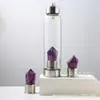 Copo de energia de cristal torre de ametista copo de água coluna de cristal natural pedra bruta polida à mão Vendas diretas da fábrica de copos