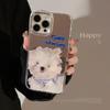 Capas de Celular Engraçadas e Fofas de Gato e Cachorro Adequadas para iPhone 18, iPhone 16, iPhone 17 Pro Max, Acabamento Espelhado Galvanizado, Tendência para iPhone 13