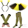 Disfraz de Abeja para Fiesta de Halloween Alas Accesorios Ropa de Abeja Disfraz Set de Diadema y Gafas de Abeja
