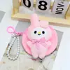 Monedero de Peluche Estilo Japonés de Dibujos Animados Lindo Cierre de Cremallera Mini Bolsa de Almacenamiento Colgante para Llavero Regalo para Niños Billetera Pequeña