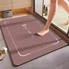 Alfombrilla Absorbente Moderna Minimalista de Tierra de Diatomeas para Baño de Casa, Entrada, Antideslizante, Resistente a la Suciedad y de Fácil Cuidado