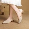 Sandalias Francesas Hechas a Medida para Mujer, Zapatos Huecos de Frijol de Punta, Zapatos Mary Jane de Boca Baja para Mujer, Dropshipping