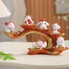 Adornos de Gato Lucate Entrada del Hogar Escritorio Adornos de Resina Decoraciones de Escritorio para Oficina Bendición de Casa Nueva Ceremonia de Inauguración