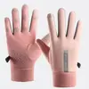 Guantes Calientes de Invierno para Mujer con Forro de Felpa Engrosado para Conducir Ciclismo Hombres a Prueba de Viento Frío Antideslizantes Pantalla Táctil para Pareja