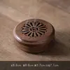 Quemador de Incienso Portátil de Madera Maciza de Nogal Negro Estilo Chino para Uso en Interiores, Adecuado para Árbol de Sándalo, Sándalo y Difusor de Aroma para Ceremonia de Té, Caja Decorativa de Madera