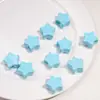 Cuentas de acrílico color crema con agujero grande, pentagrama, flor de ciruelo, cuentas en forma de corazón, materiales y accesorios para cadenas de teléfono y llaveros hechos a mano