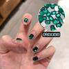 Nuevo estilo arte de uñas forma rectangular octogonal explosión oro plano super flash diamante pedrería accesorios para uñas joyería de azúcar