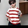 Ropa Infantil Camiseta de Manga Corta para Niños Verano Manga Media Famosa en Internet Algodón Puro Duffian Guapo Personalidad Estilo Occidental Ropa de Verano para Niño Guapo