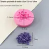 Molde de Silicone de Flor, Molde para Vela Artesanal, Molde de Rosa Resistente a Altas Temperaturas, Ferramenta de Confeitaria de Chocolate de Grau Alimentício