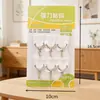 Gancho de plástico creativo gancho adhesivo sin costuras detrás de la puerta gancho de plástico creativo para pared de baño paquete de 6