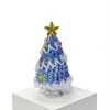 Árbol de Navidad de Vidrio Soplado a Mano de 8.5 cm Zibo Manualidades de Vidrio Árbol de Navidad Giratorio Jingdezhen
