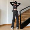 Jeans de Cintura Alta para Mujeres Petites, Alargan las Piernas, Cómodos, Nuevo Estilo 2025, Pantalones de Pierna Ancha con Bolsillo Delantero, Pantalones Largos hasta el Suelo, Ropa para Mujer