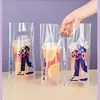 Bolsa de embalaje para té de leche bebida de café té de limón transparente bolsa para llevar taza individual taza doble bolso de mano engrosada en stock rápido pelo