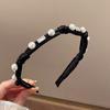 Diadema Coreana Retro Negra para Mujer 2025 Verano Nuevo Diadema de Gama Alta de Cráneo Alto Pinza para el Cabello Versátil Accesorios para el Cabello Venta al por Mayor