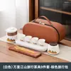 En stock Set de Té de Viaje Set de Tazas Express Set de Té Portátil de Una Tetera y Cuatro Tazas para Maestros y Personas Mayores