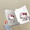 Funda Rosa Crayón Gatito para iPad Pro 11 pulgadas A16 Tableta 10/9/8 Generación MINI Funda Protectora Air7/6