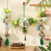 Kit de Material DIY Feito à Mão para Enfeites Pendentes do Festival do Barco-Dragão, Sachê de Incenso de Artemísia, Decoração Pendente de Bolsa de Incenso, Decoração Pendente de Bambu para a Porta de Entrada