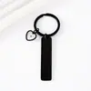 Llavero Metálico Transfronterizo Color Láser Impresión Material en Blanco Grabado Acero Inoxidable Tira Larga Forma de Corazón Semilla de Mostaza Llavero