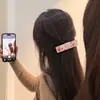 Presilha de Banana Borboleta Floral com Laço para Mulheres, Presilha Estilosa para a Parte de Trás da Cabeça, Acessório de Cabelo com Presilha de Mola