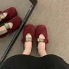 Diseño de Mocasines Planos Versátiles de Fácil Ponerse Metal Estilo Coreano Otoño/Invierno Retro Nuevo para Mujer 2026