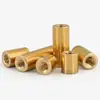 Tuerca Redonda de Latón, Tuerca de Tornillo Extendida, Varilla Roscada, Conector Cilíndrico, Tapa de Tornillo M2M2.5M3M4M6 Tuerca de Apriete Manual