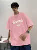 Camiseta Retro Americana de Manga Corta para Hombre, Verano, Algodón Puro de Peso Pesado, Marca de Moda para Adolescentes, Camiseta de Media Manga Holgada y Versátil