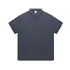 Camiseta Trendy Amekaji de Waffle Pesado de 260g con Cuello Henry para Hombre, Estilo Motociclista Británico Retro Tipo Chico Duro, Mayoreo